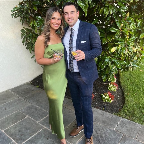 Abercrombie & Fitch Dresses & Skirts - Abercrombie & Fitch best dressed guest satin cowl back maxi dress